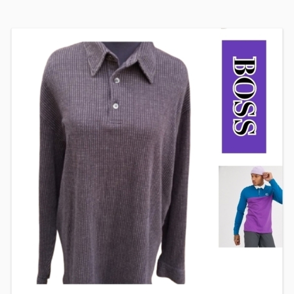 Boss Plum Waffle Polo XL..XXL‎ - Picture 1 of 8